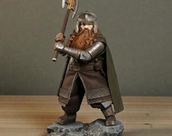 Gimli 3D-model: Gimli STL-bestand, Lorf of the Rings 3D-model, Lotr Diaroma-model, 3D-model van hoge kwaliteit, dwergstandbeeld, 3D-dwergmodel
