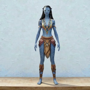 Avatar 3D Model File : Avatar STL File , Neytiri 3D Model, Avatar Statue Model, Action 3d Model, 3D Printer File, Warrior Statue File