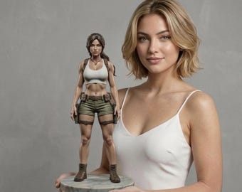 Lara Croft 3D-model: Lara Croft STL-bestand, Tomb Rider STL-bestand, 3D-model game, Lara Croft-standbeeldmodel, 3D-model van hoge kwaliteit