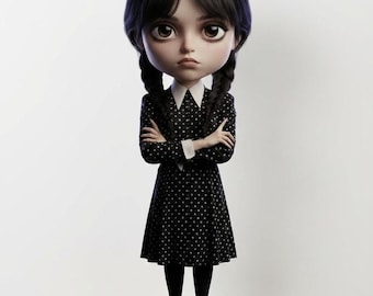 Wednesday 3D Model : Wednesday 3D Model , Series 3D Model , Action Figurine , High Quality 3d Model , Wednesday Addams STL File