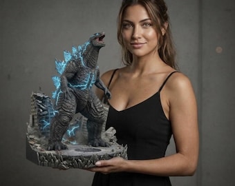 Godzilla 3D-model: Godzilla Diorama STL-bestand, Monster STL, Monster 3D-model, Monster King 3D, actiefiguur STL, 3D-printerbestand