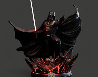 Darth Vader 3D-model: Darth Vader STL-bestand, Star Wars 3D-model, Star Wars-dioramamodel, 3D-model van hoge kwaliteit, Darth Vader-beeldje