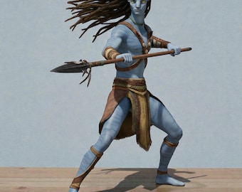 Avatar 3D-modelbestand: Avatar STL-bestand, Jake Sully 3D-model, Avatar Statue Model, Action 3D-model, 3D-printerbestand, Warrior Statue-bestand