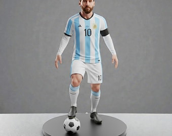 Lionel Messi 3D Model : Messi STL File , Football 3D Model , Football Players Stl File , Messi 3D Print File , Messi Statue