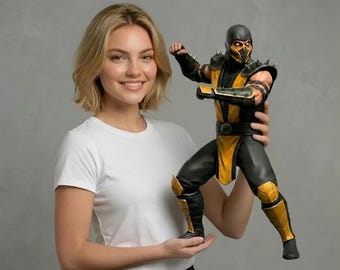 3D-model Scorpion: Scorpion STL-bestand, 3D-model game, Fighter STL-bestand, Tekken-standbeeldmodel, 3D-model van Tekken