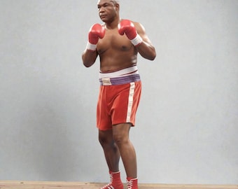 George Foreman 3D-modell: George Foreman STL-fil, Boxare 3D-modell, Fighter STL-fil, George Foreman-staty