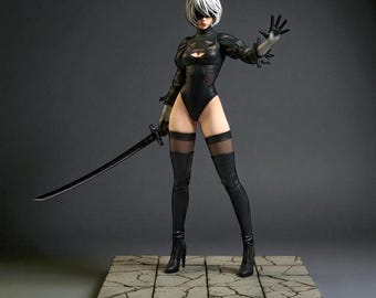 2B - Nier Automa 3D Model : Yorha 2B 3D Model , 2B STL File , High Quality 3D Model , Anime 3D Model , Anime STL File , Nier Automata STL