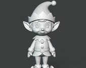 Christmas Elf 3D Model : Elf STL File , Christmas 3D Model , Christmas Ornamnet 3D Model , Garden Ornamrnet 3D Model , Christmas Home Decor