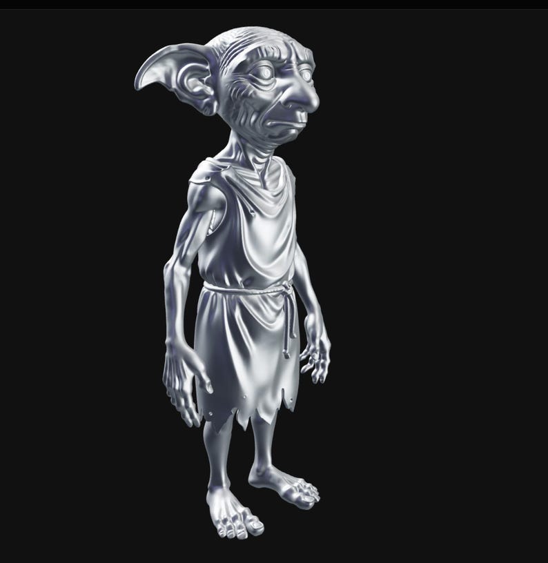 Dobby 3D Model : Dobby STL File , Harry Potter 3D Model , Harry Potter STL File , High Quality 3D Model , Dobby 3D Print File image 3