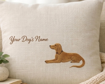 Poduszka dla psa z nadrukiem, haftowana poszewka na poduszkę dla psa, poduszka z portretem zwierzaka, prezent dla miłośnika psów, spersonalizowana poduszka dla zwierzaka