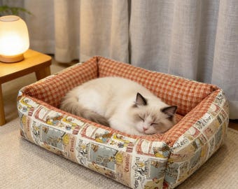 DIY Pet Bed Sewing Tutorial, Beginner Friendly Cat Dog Cushion (PDF Download)