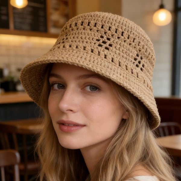 Lace Fischer Hut Häkelanleitung PDF, Boho Sommer Sonnenhut, Anfänger freundliche Anleitung, sofortiger Download