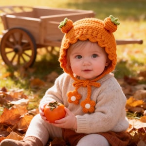 Crochet Kids Hat Pattern PDF Baby Newborn Autumn,Fall Pumpkin Hat Tutorial