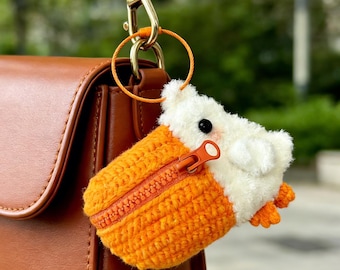 Patrón de crochet Pelican: Estuche para auriculares y bolsa con cremallera (Descarga PDF)
