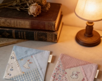 Patchwork Coaster Sewing Tutorial, Beginner Friendly PDF Tutorial, Cottagecore Rustic Table Decor DIY