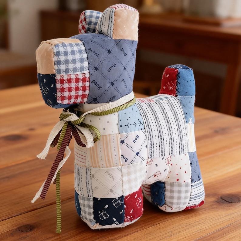 Patchwork Puppy Tutorial, PDF Guide Hand Sewing image 7