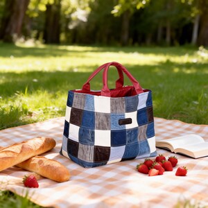 PDF-tutorial patchwork spijkertas - handleiding upcycled jeans, direct download voor beginners afbeelding 4