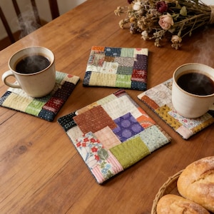 Tutorial de costura para posavasos de patchwork / Proyecto de acolchado para principiantes (Descarga digital)