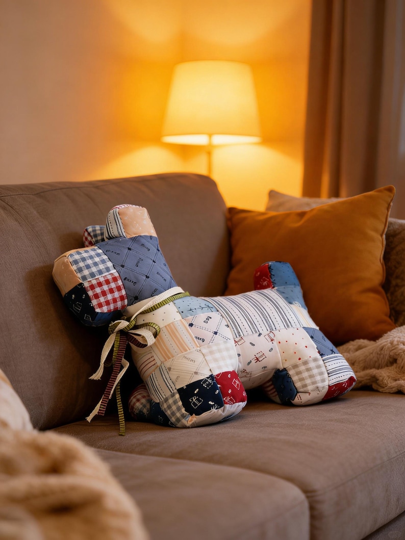 Patchwork Puppy Tutorial, PDF Guide Hand Sewing image 2