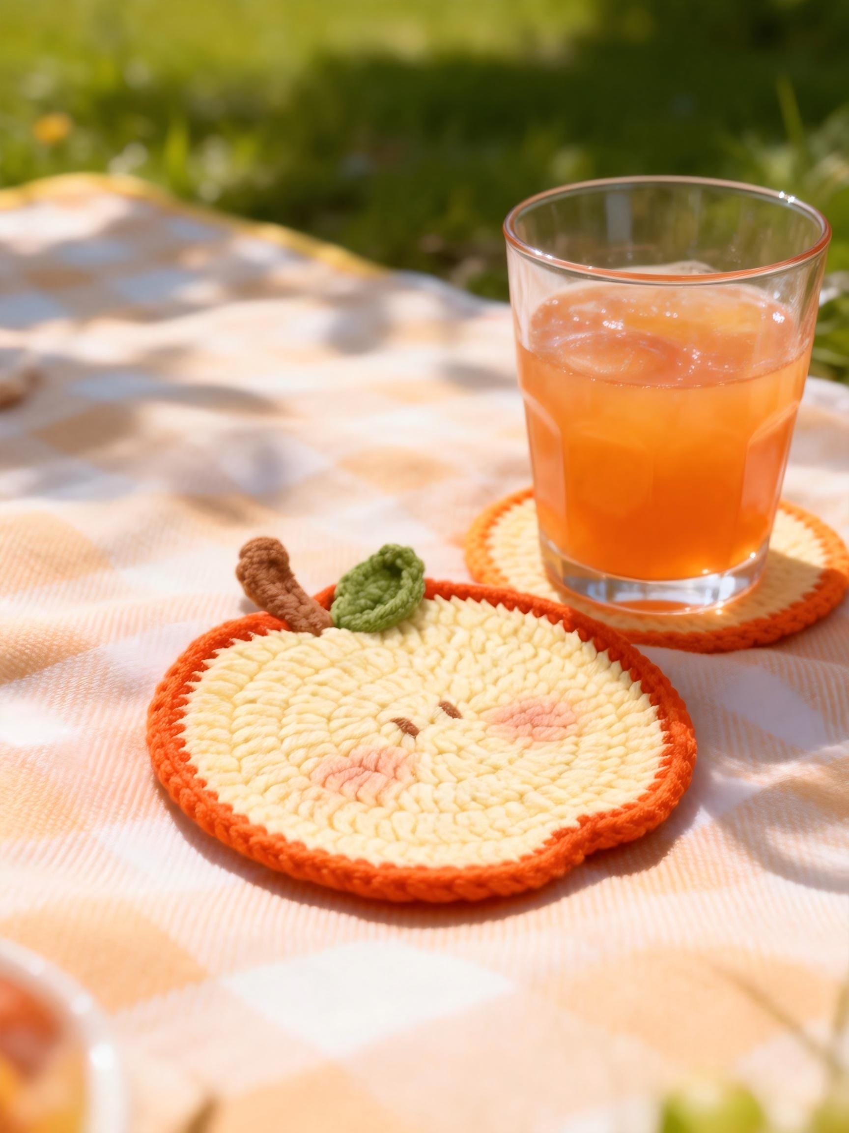 DIY Apple Coaster Crochet Pattern English Printable Beginner Friendly ...