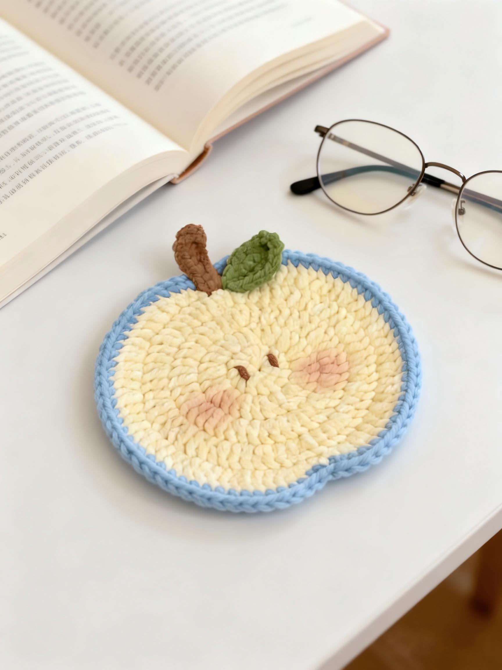DIY Apple Coaster Crochet Pattern English Printable Beginner Friendly ...