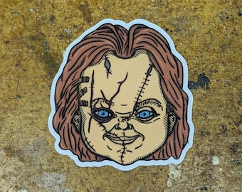 Chucky Vinyl Sticker | Child's Play Movie | Bride of Chucky | Horror Sticker