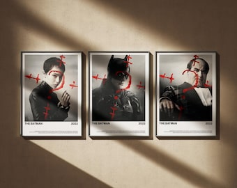 Das Batman-Poster (2022) – Gotham Noir Wandbild | Robert Pattinson Filmposter zum Download