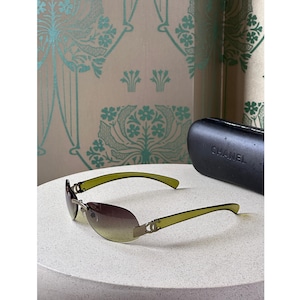 Chanel Rimless Sunglasses Rhinestone - Etsy