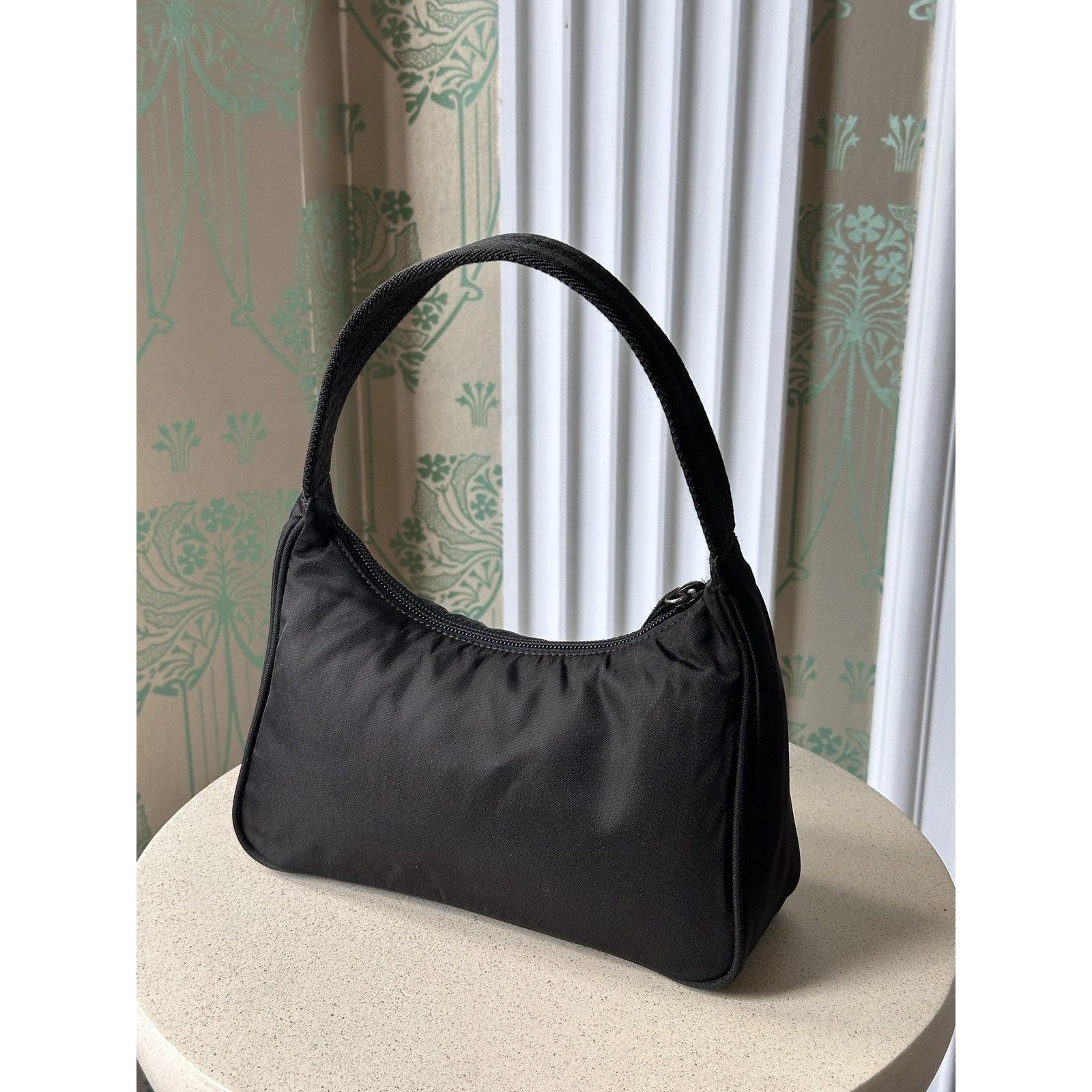 Vintage 2000 Prada Mini Black Nylon Hobo Bag With Triangle Logo - Etsy