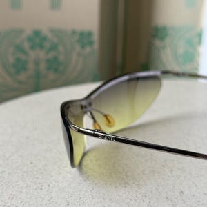 Vintage Chanel Schild Maske Grün Silber Licht Sonnenbrille 4042 Bild 7