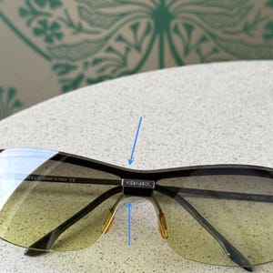 Vintage Chanel Schild Maske Grün Silber Licht Sonnenbrille 4042 Bild 14