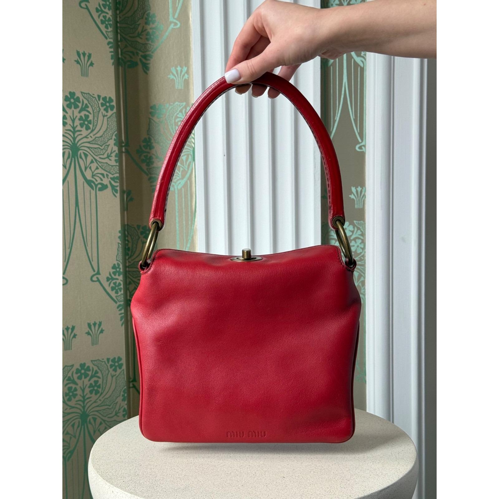 Miu Miu Vintage Leather Bag - Etsy Canada