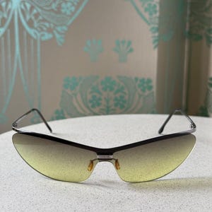 Vintage Chanel Schild Maske Grün Silber Licht Sonnenbrille 4042 Bild 6
