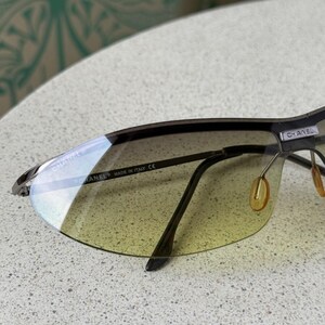 Vintage Chanel Schild Maske Grün Silber Licht Sonnenbrille 4042 Bild 11