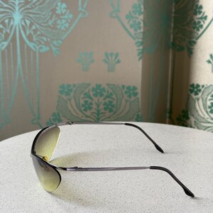 Vintage Chanel Schild Maske Grün Silber Licht Sonnenbrille 4042 Bild 5