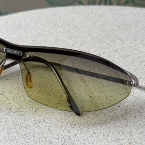 Vintage Chanel Schild Maske Grün Silber Licht Sonnenbrille 4042 Bild 12