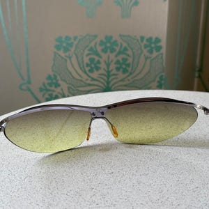 Vintage Chanel Schild Maske Grün Silber Licht Sonnenbrille 4042 Bild 13