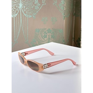小物 00s y2k GUCCI square oval sunglasses Y2k Gucci Sunglasses - Etsy