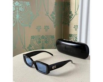 Gucci Womens Sunglasses Tom Ford Y2K Green Black Rectangle GG 2409