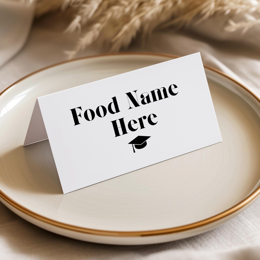 Table Label Graduation Food Label Card, Graduation Decor, Graduation Supplies, Party Supplies ...