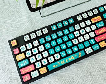 Mahjong Theme PBT Keycap Set, Dye-Sublimated, XDA Profile,
