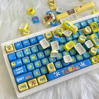 Comic-inspired Sketch Keycaps Set – Hand-drawn Look Mechanical Keyboard ...