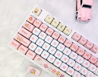SpongeBob SquarePants Keycap Set, MOA Profile PBT Dye-Sublimated, Cute Custom Keycaps for Mechanical Keyboard