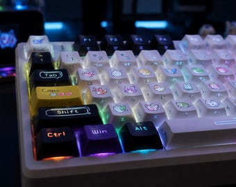 Pokemon Pixel Anime Keycap Set | PBT Dye-Sublimated | Cherry Profile | Mechanical Keyboard