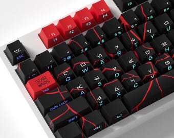 Star Wars Theme Side-Print Keycap Set | Shine-Through | Cherry Profile | 128 Keys | Mechanical Keyboard