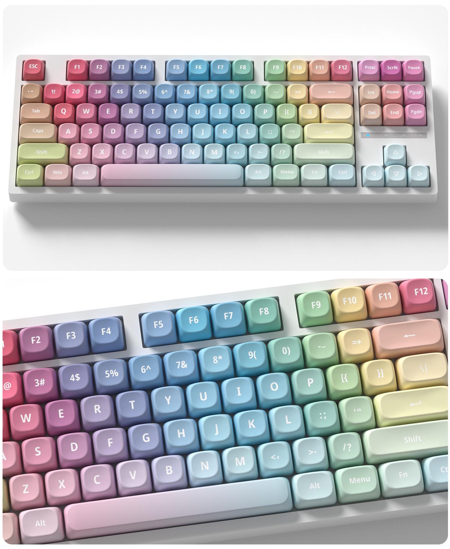 Pastel Color Keycap MOA Set, 121 Keys 5-side Dye-sublimated PBT, Soft ...