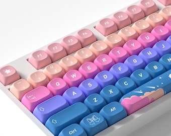 Starry Sky MOA Keycap Set | 5-Side Dye-Sublimated | PBT | 121 Keys | Magnetic Switch Mechanical Keyboard