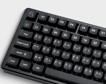 Black Cat MAO Keycap Set | PBT 5-Side Dye-Sublimated | Cute Style | Mechanical Keyboard