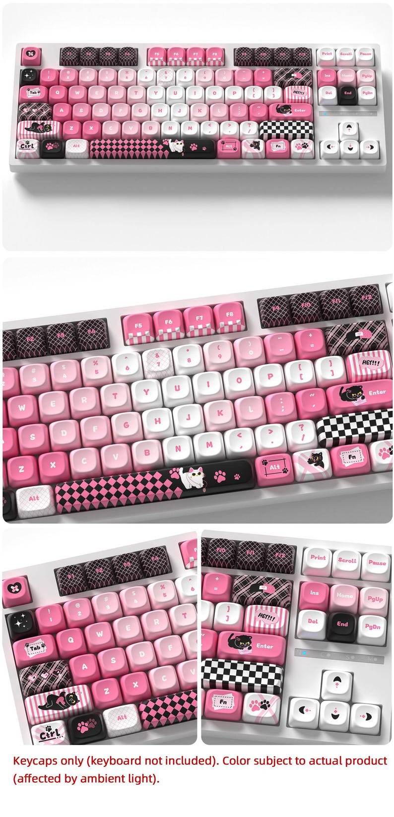 Sweet Cool Cat MOA Keycap Set | PBT 5-side Dye-sublimated | 121 Keys ...