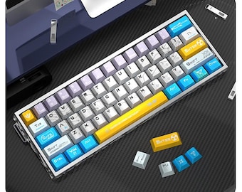 Angel Keycap Set, Pearl Metallic PBT, 5-Side Dye-Sublimated
